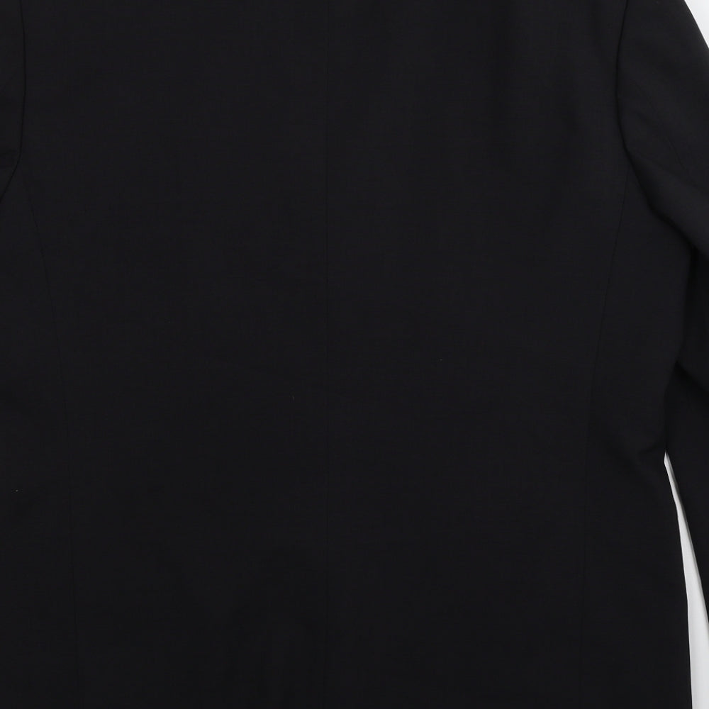 greenwoods Mens Black Jacket Suit Jacket Size 42