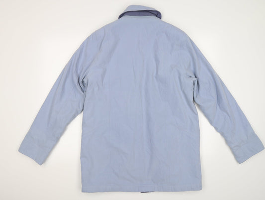EWM Womens Blue Windbreaker Coat Size 14