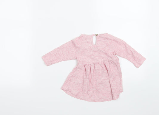 NEXT Girls Pink Striped Pullover Blouse Size 3-6 Months