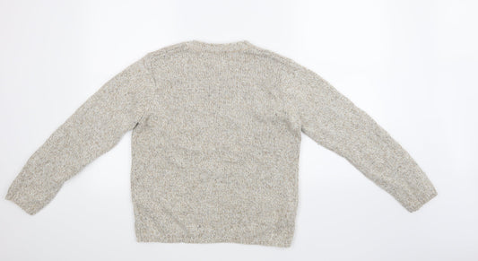 Andre De Brett Womens Beige Floral Pullover Jumper Size 12