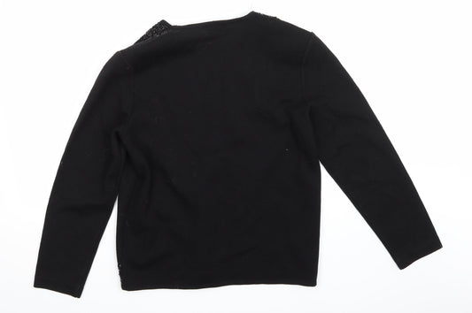 theomiles Womens Black Cardigan Jumper Size 10