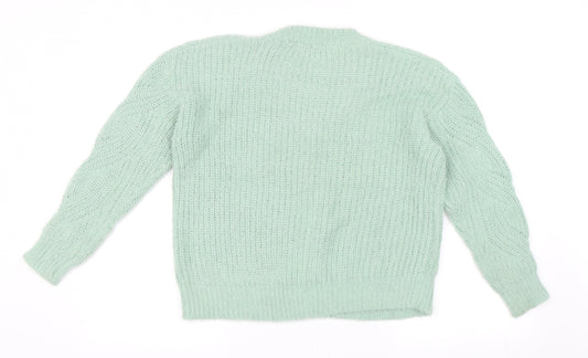 M&Co Womens Green Pullover Jumper Size 10