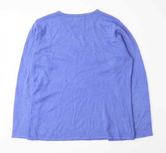 BM Womens Purple Knit Pullover Jumper Size M