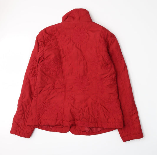 Tendenza Womens Red Jacket Size 12