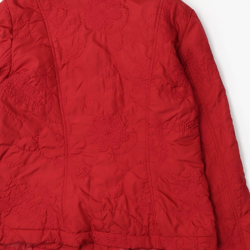 Tendenza Womens Red Jacket Size 12