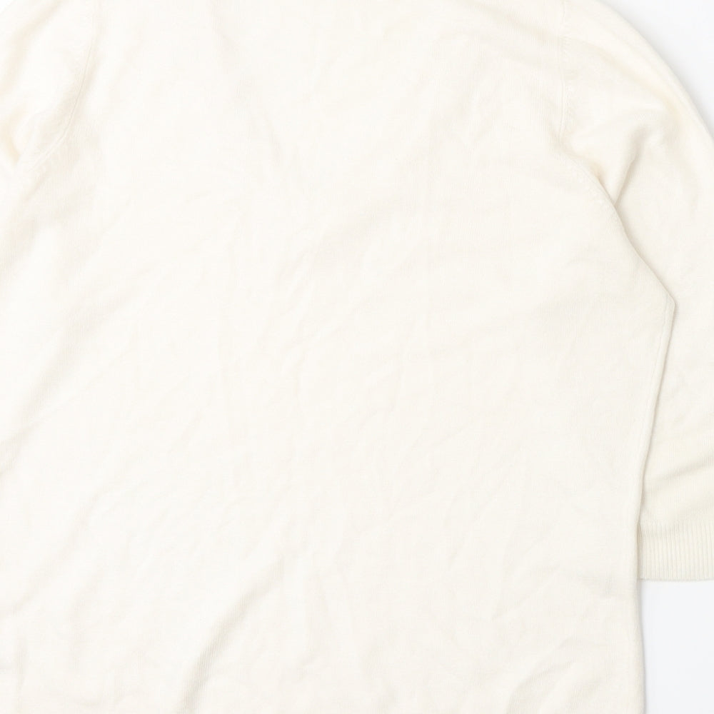 Brand and care label for BHS women’s beige knit jumper, size UK 14