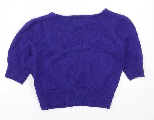 Marks and Spencer Womens Blue Cardigan Jumper Size 14