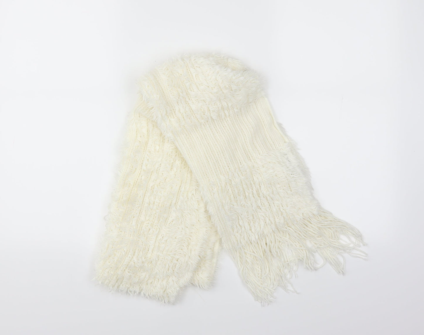 Front view of Quiz women’s ivory scarf