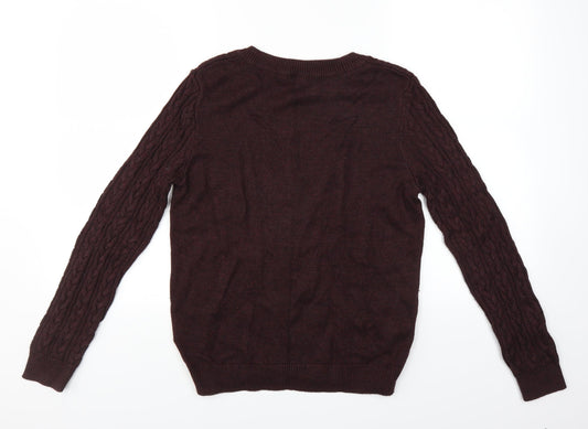 H&M Womens Purple Pullover Jumper Size M