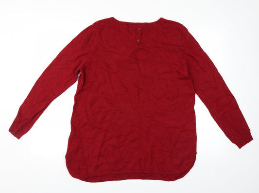 Debenhams Womens Red Pullover Jumper Size 16