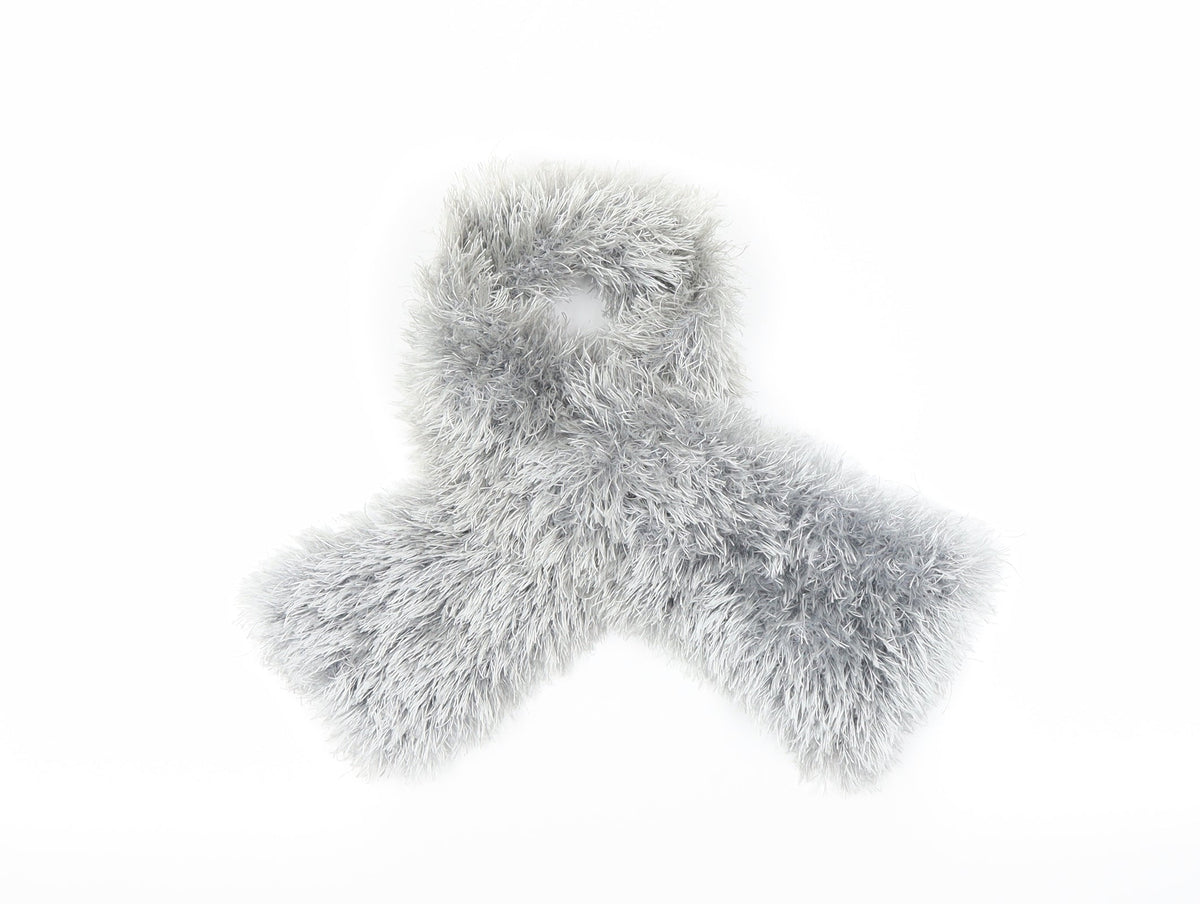 Front view of Preworn women’s grey scarf