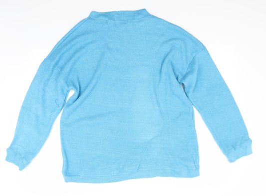MissLook Womens Blue Pullover Jumper Size L