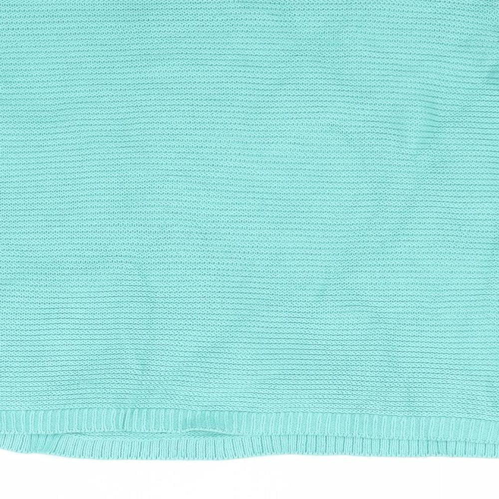 Brand and care label for Damart women’s green jumper, size UK 16