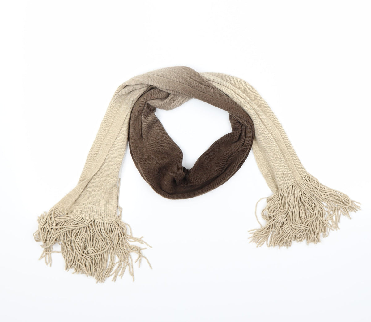 Front view of Preworn women’s brown scarf