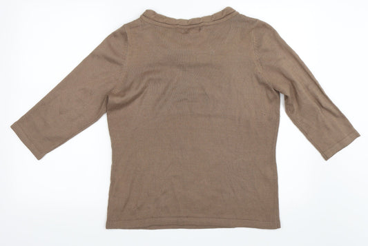 Papaya Womens Brown Pullover Jumper Size 14