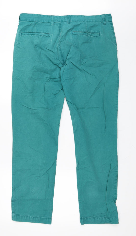 Woolworths Womens Green Chino Trousers Size 36 in L30 in