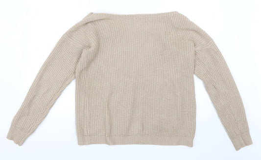 Missguided Womens Beige Pullover Jumper Size M