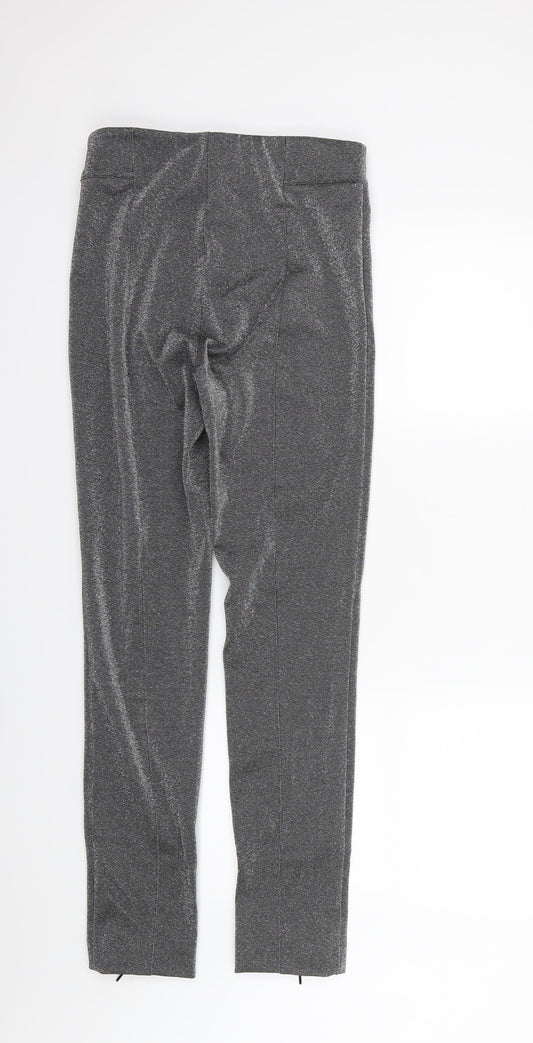 H&M Womens Silver Trousers Size 10 L30 in