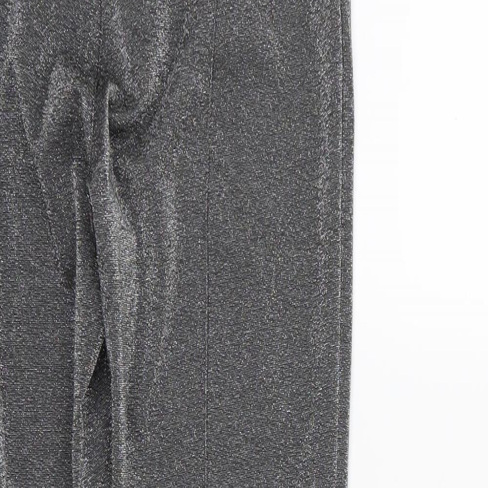H&M Womens Silver Trousers Size 10 L30 in