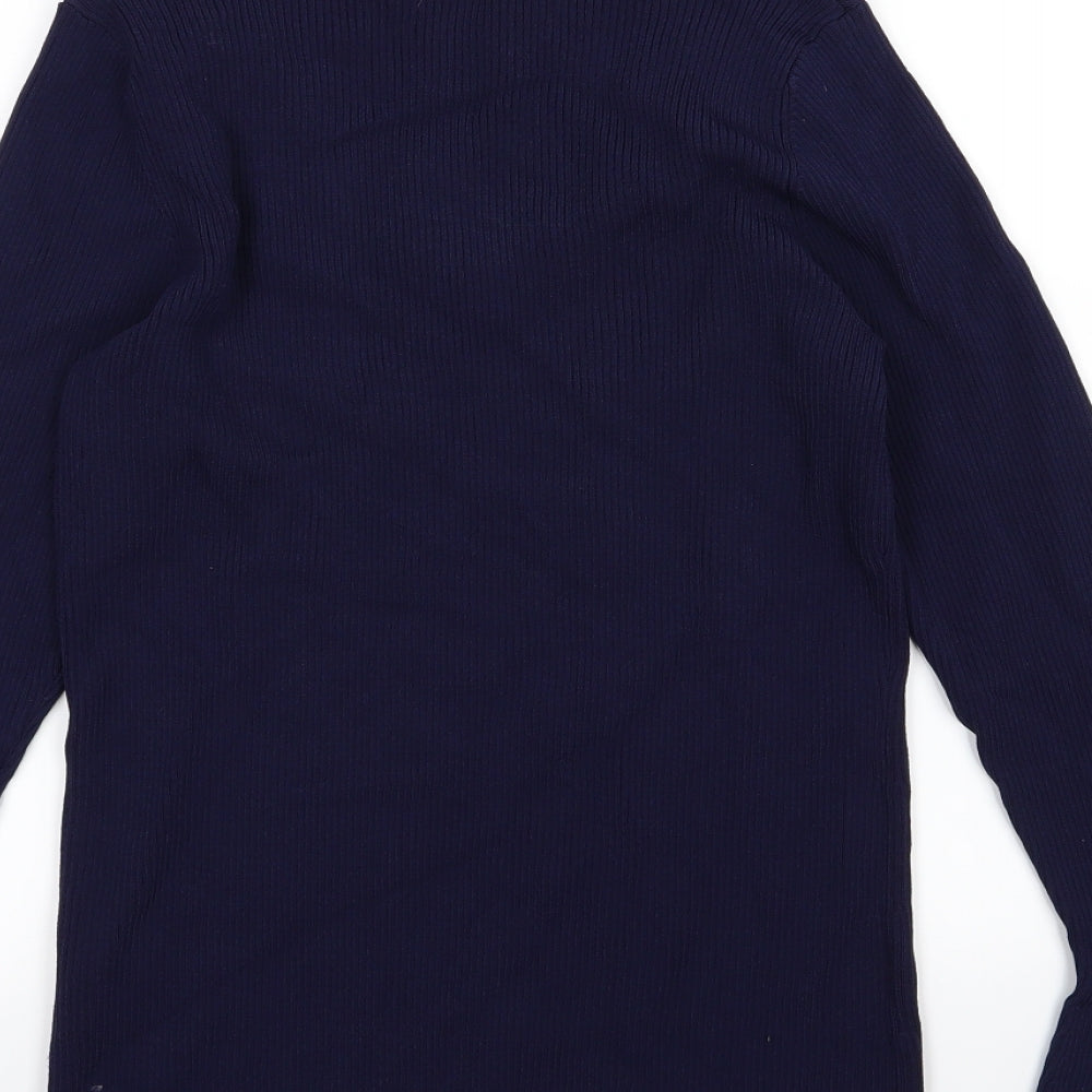 Brand and care label for Linea women’s blue knit jumper, size UK 18