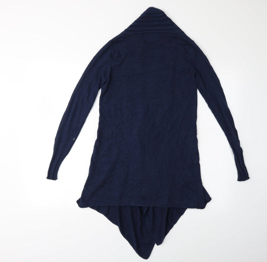 Papaya Womens Blue Knit Cardigan Jumper Size 8