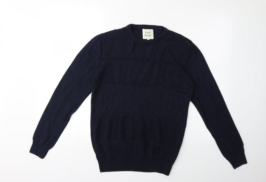 Easy Mens Beige Knit Pullover Jumper Size S