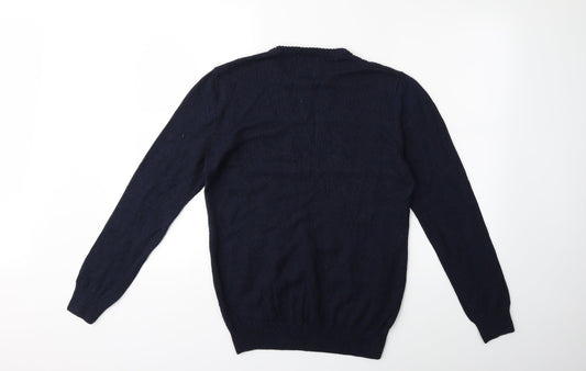 Easy Mens Beige Knit Pullover Jumper Size S