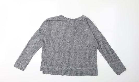 New Look Womens Blue Knit Pullover Jumper Size 10