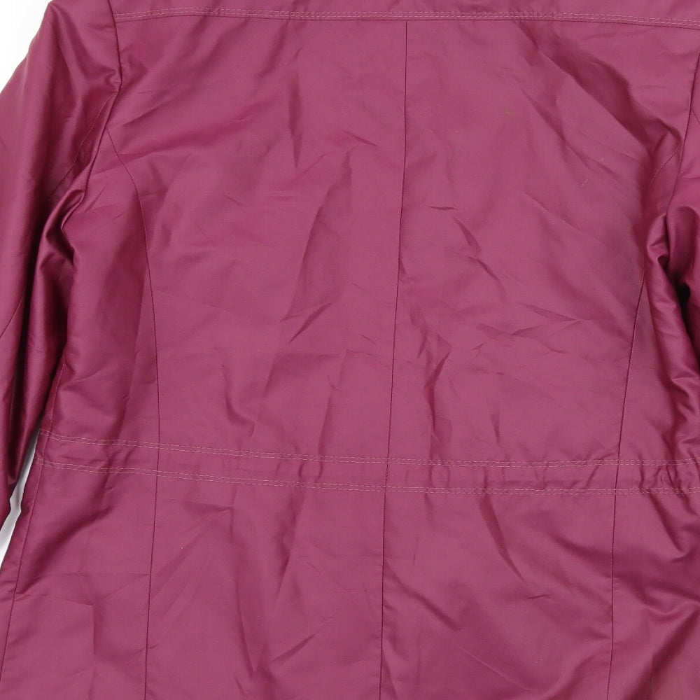 Brand and care label for Classics women’s purple jacket, size UK 8