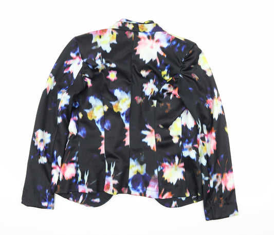 Paper Dolls Womens Black Jacket Blazer Size 10 - Abstract Design