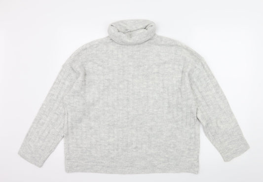 George Womens Grey Knit Pullover Jumper Size M