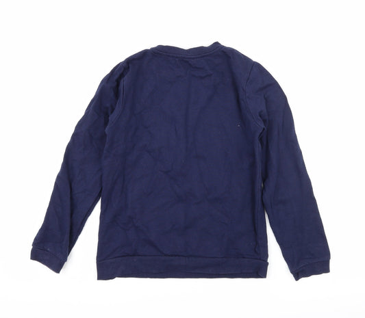 PEP & CO Boys Blue Jersey Pullover Sweatshirt Size 8-9 Years - Skull