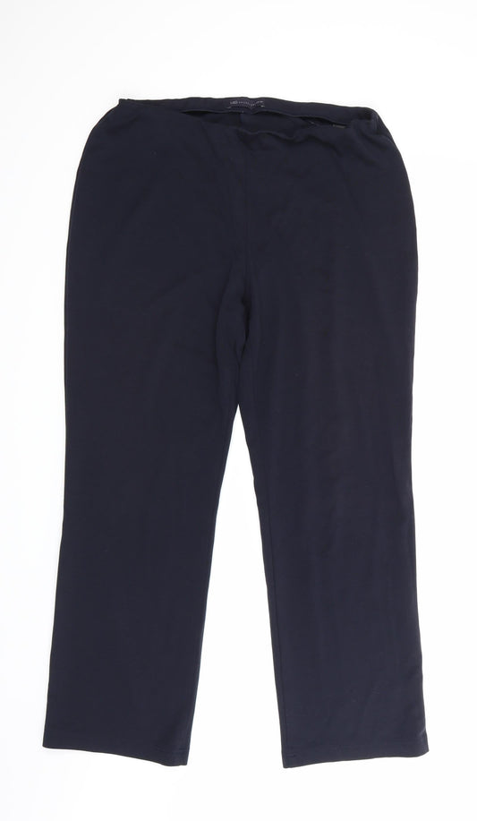 Marks and Spencer Womens Blue Trousers Size 14 L26 in