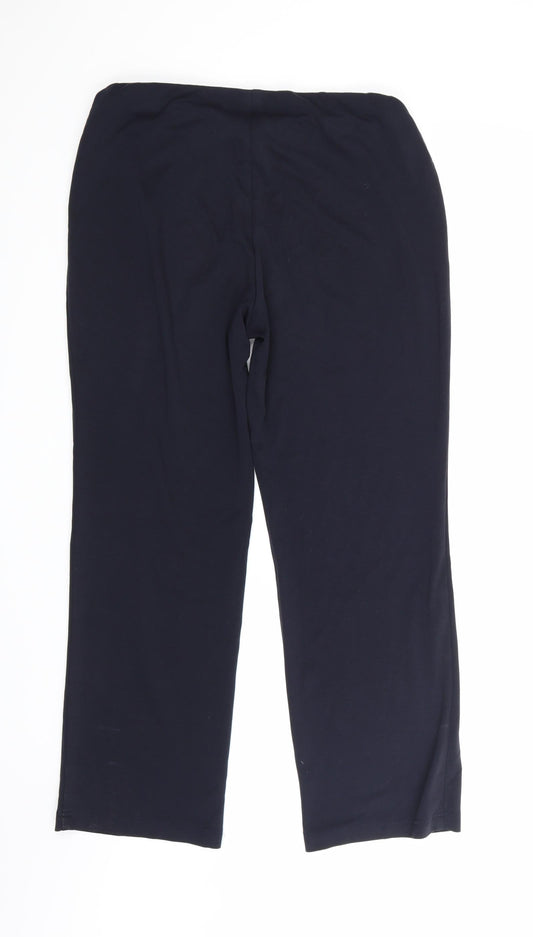 Marks and Spencer Womens Blue Trousers Size 14 L26 in