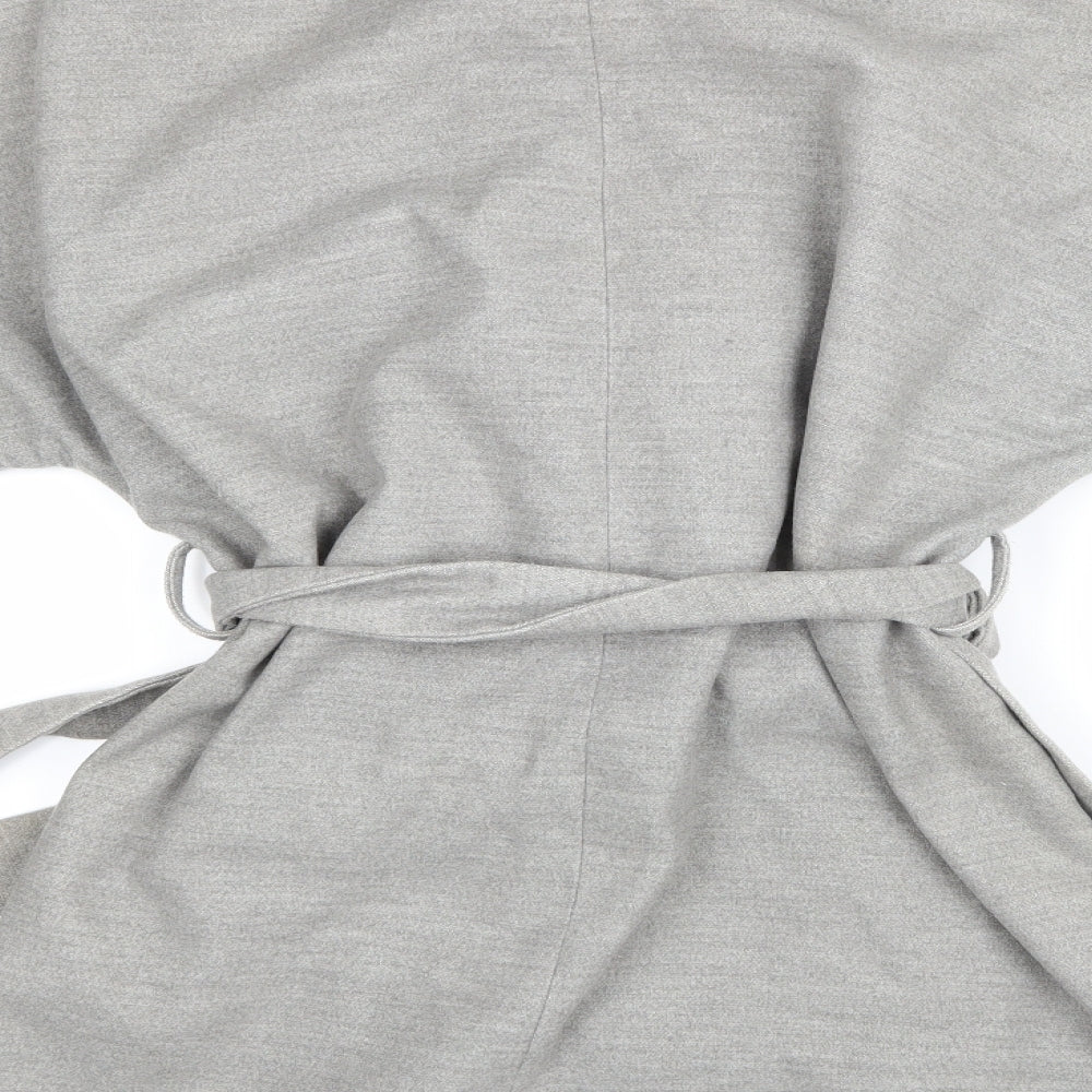 Brand and care label for Noisy May women’s grey jacket coat, size S