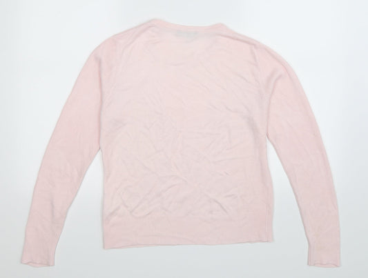 Debbie Morgan Womens Pink Knit Pullover Jumper Size M