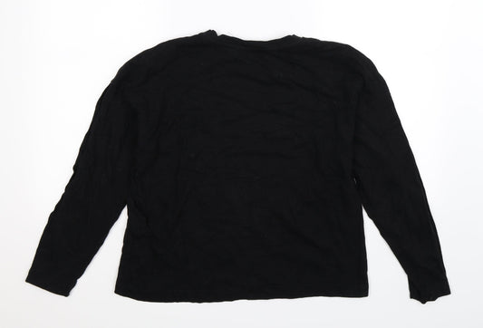Bershka Womens Black Pullover Sweatshirt Size M
