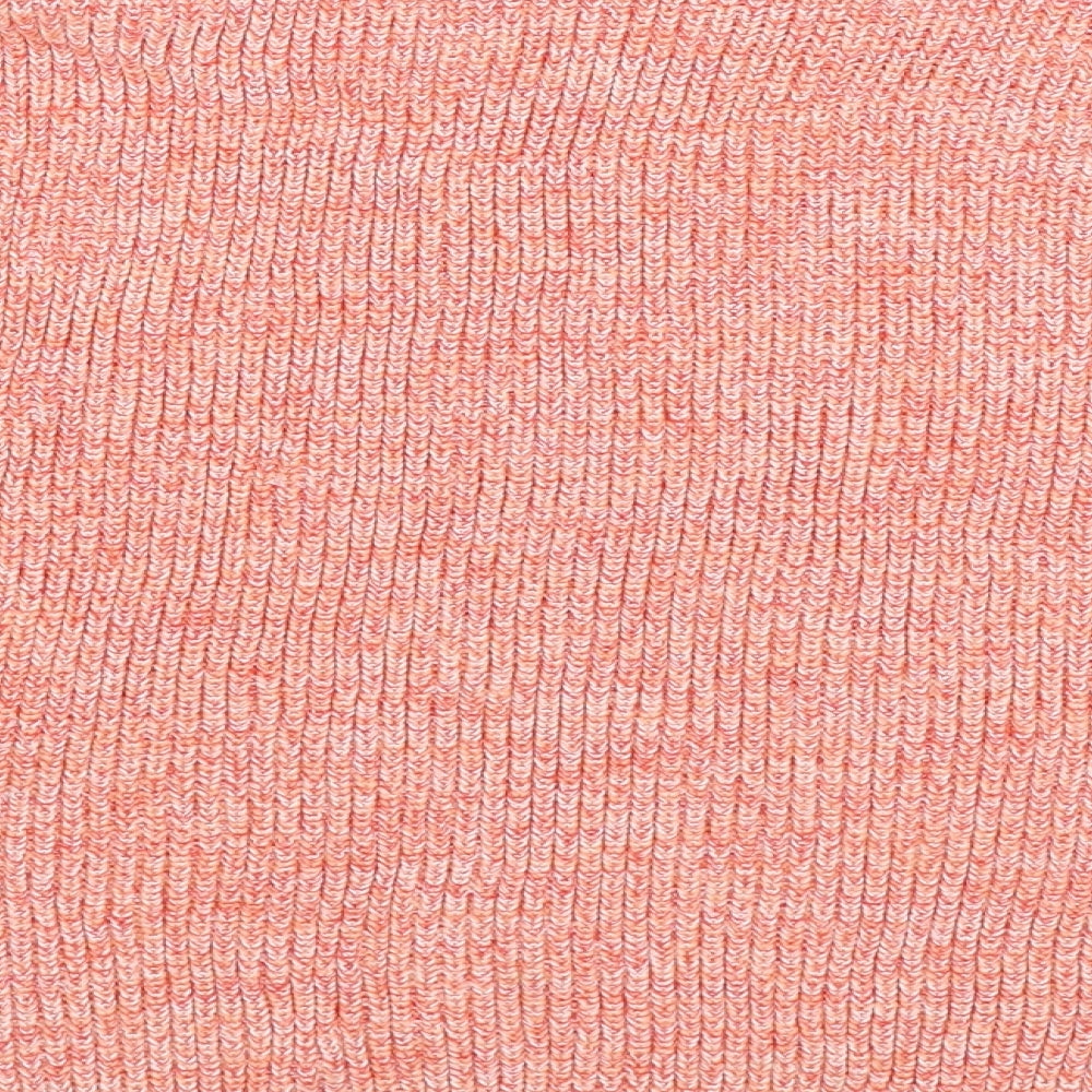 Brand and care label for Marks & Spencer women’s orange knit jumper, size L