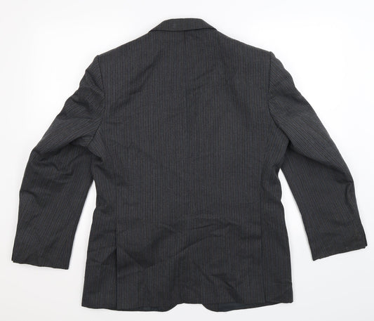 Greenwoods Mens Grey Striped Jacket Suit Jacket Size 38