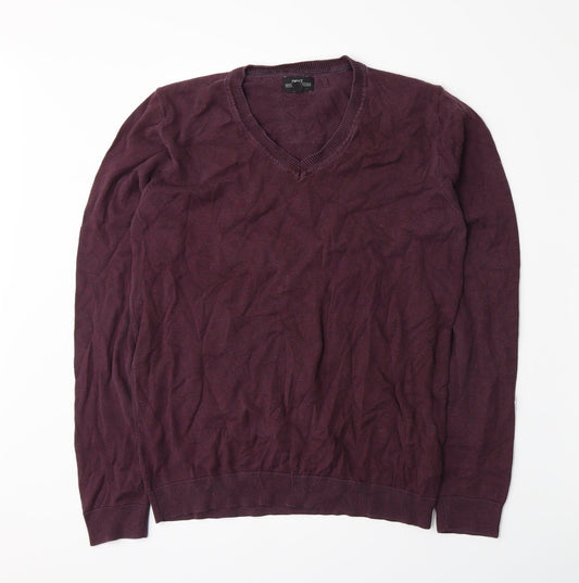 NEXT Mens Purple Knit Pullover Jumper Size S