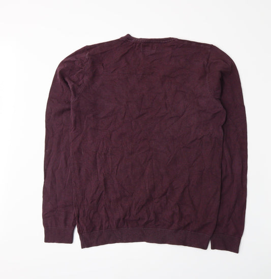 NEXT Mens Purple Knit Pullover Jumper Size S