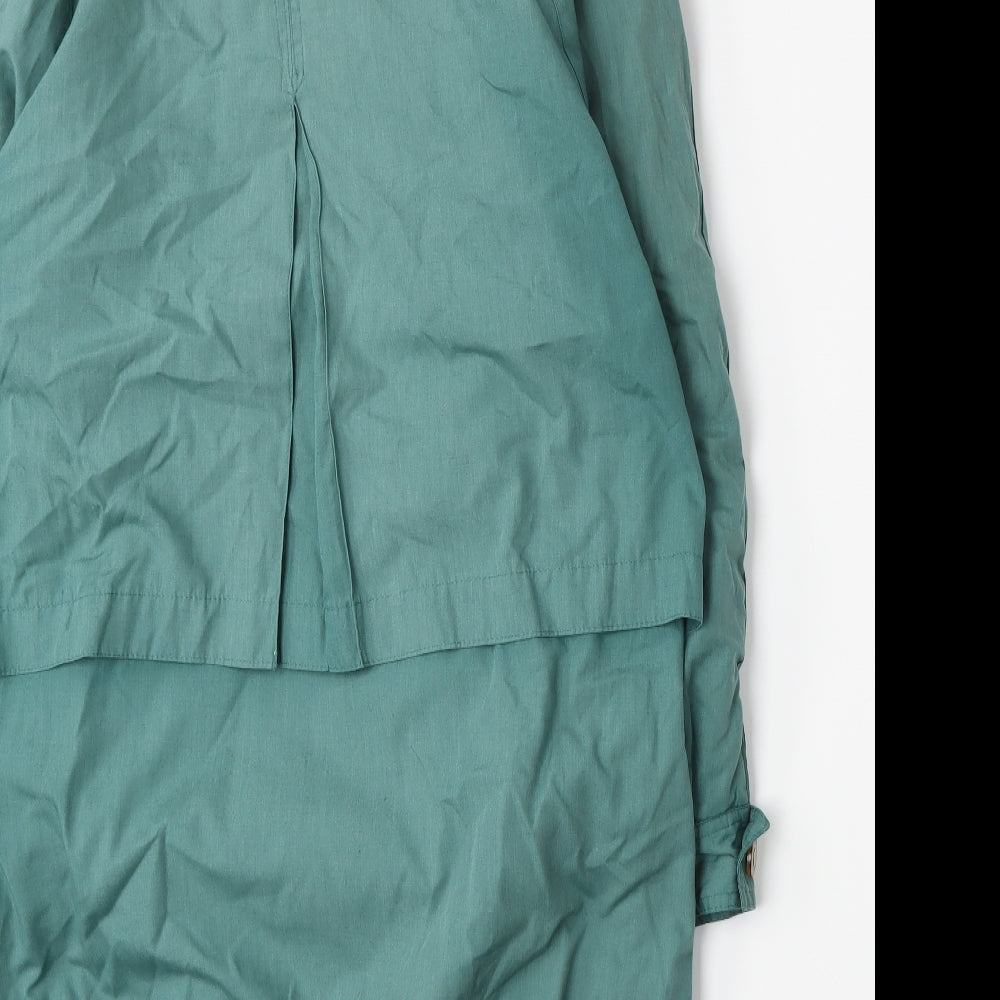 Brand and care label for Preworn women’s blue jacket, size UK 8