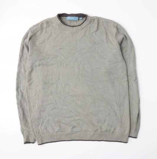 Greenwoods Escape Mens Grey Knit Pullover Jumper Size M