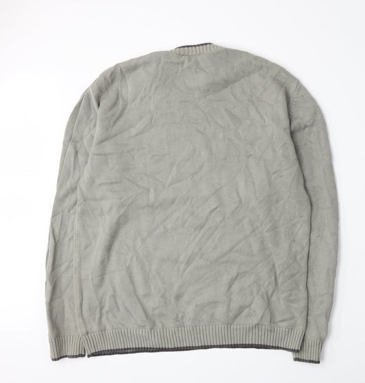 Greenwoods Escape Mens Grey Knit Pullover Jumper Size M