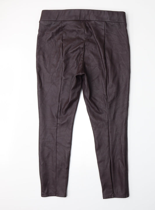 LOFT Womens Purple Capri Trousers Size L L25 in