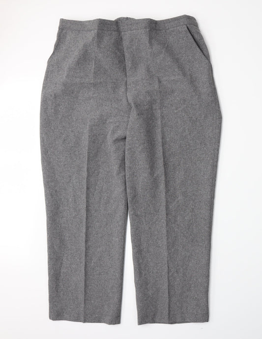 Emma Collection Womens Grey Trousers Size 20 L26 in