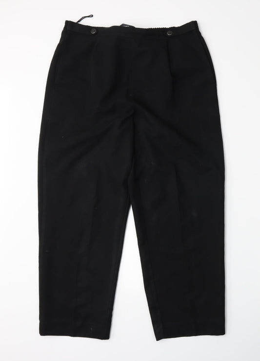 BM Womens Black Trousers Size 12 L25 in