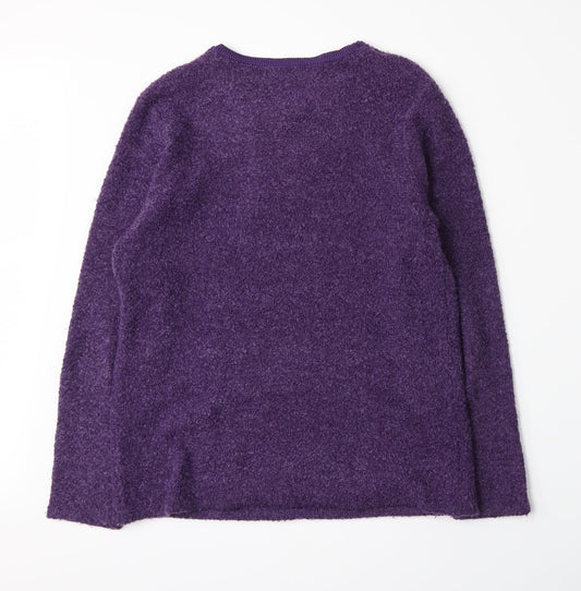 Fay Louise Womens Purple Knit Pullover Jumper Size S