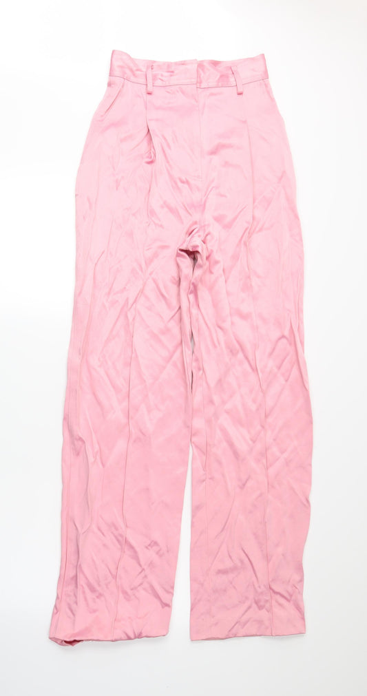 H&M Womens Pink Trousers Size 4 L28 in