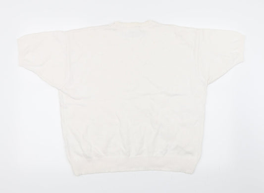 Compliments Womens White Pullover Jumper Size L